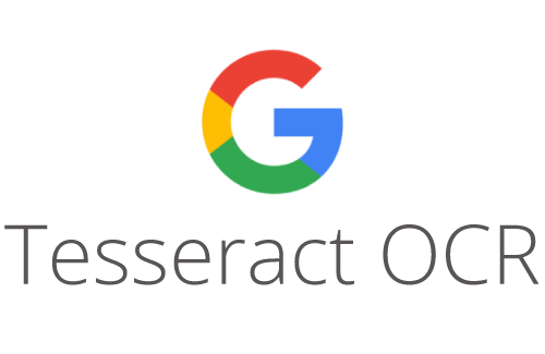 Logo for Google’s Tesseract OCR software. Font: Wikipedia.