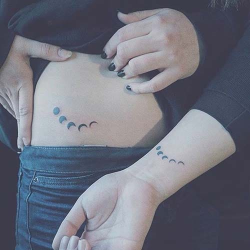 lunar cycle tattoo