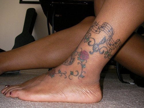 Ankle Tattoo 1008