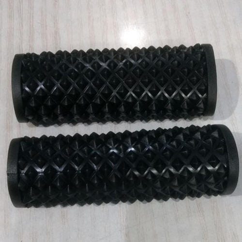 Scooter or bike handle grips with hard spikes