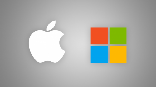 Image of Apple and Microsoft Logo