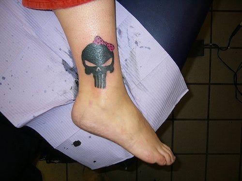 1093 ankle tattoo