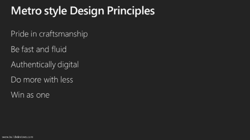 Metro style Design Principles