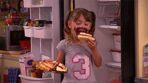 A child enjoying cake!