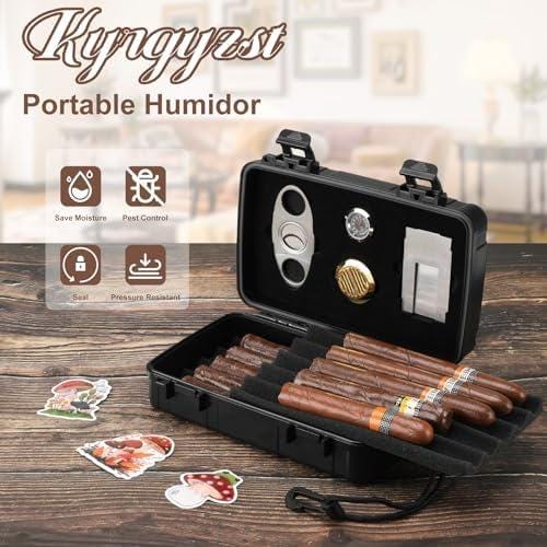 Ultimate Travel Cigar Case: Stylish, Portable, & Functional - A Must-Have​ for​ Cigar Enthusiasts!