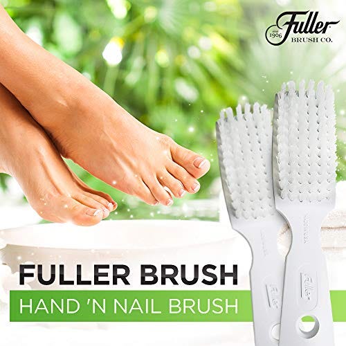 Fuller Brush Hand 'N Nail Brush - Break & Odor Resistant Fingernail & Toenail Cleaner - for Everyday Grooming & Cleaning Finger Nails, Toe Nails, Cuticles, Hands (2 Pack)