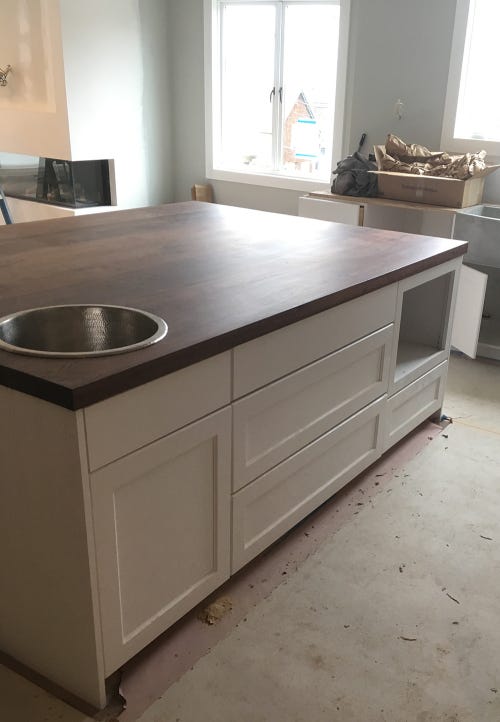 custom wood countertop