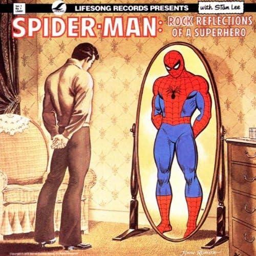 Imagem mostra o personagem Peter Parker se encarando no espelho e vendo seu alter-ego, o Homem-Aranha.