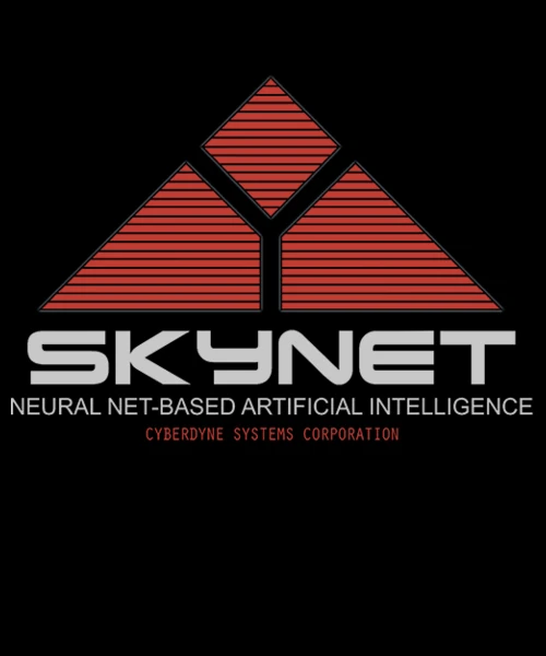 Logo da Skynet, o sistema de IA que iniciou o Dia do Julgamento