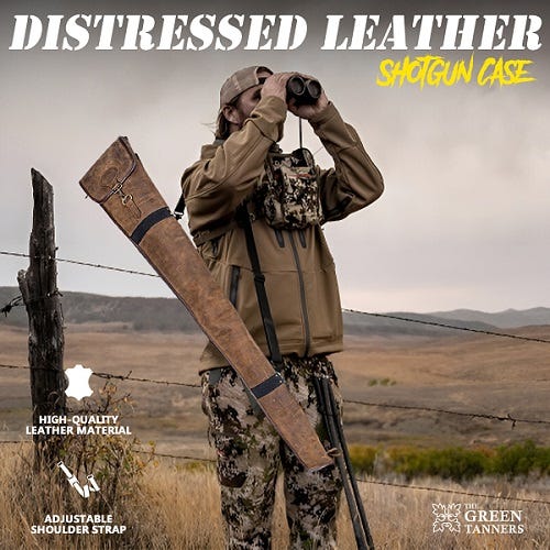 leather rifle case, canvas shotgun case, shot gun case, leather gun case