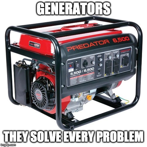 Picture of a gas powered generator