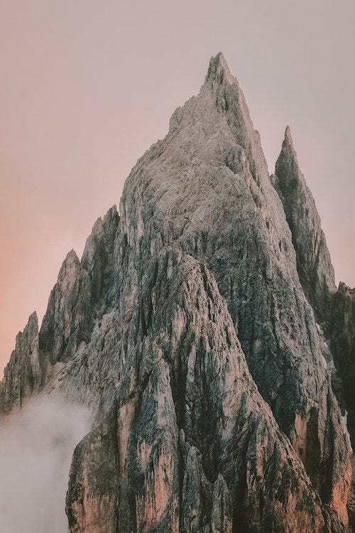 Photo of a mountain top