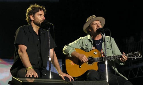 Bradley Cooper and Eddie Vedder