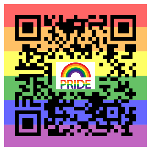 Rainbow Colored QR Code created using Uniqode🌈
