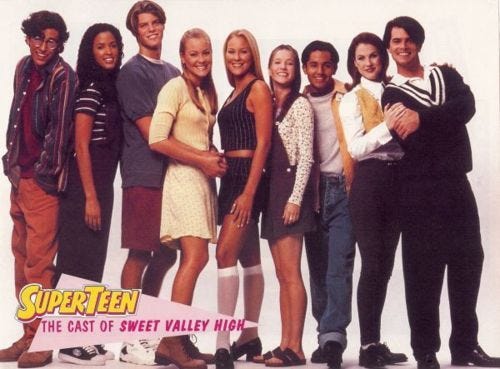 Picture of the cast of sweet valley high