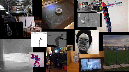 A gif collage of past experiments and demos