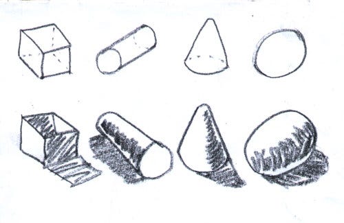 A picture depicting basic shapes