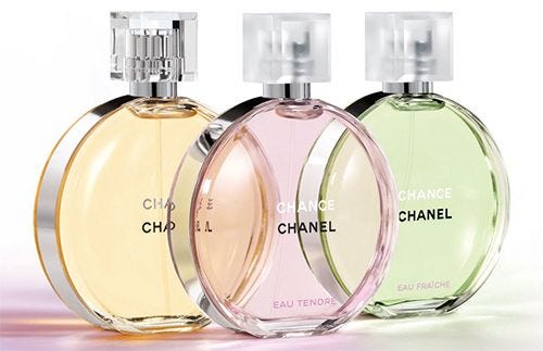 Chanel Chance fragrances which is one of Chanel best sellers