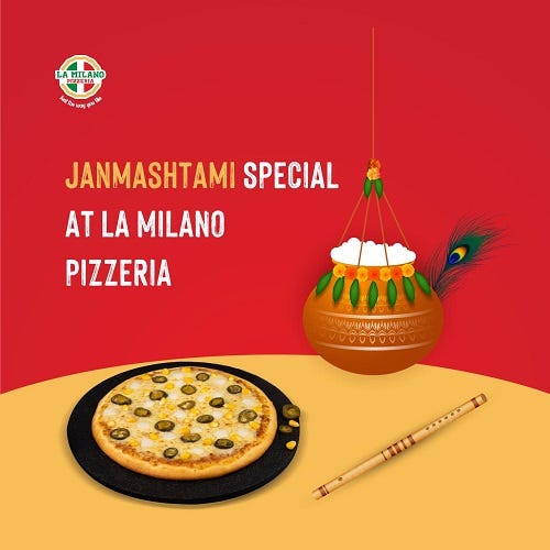 Happy Janmashtami at La Milano Pizzeria