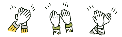 Drawing of clapping hands