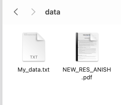 The /data directory which contains your data