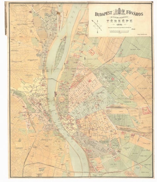 Budapest map 1884