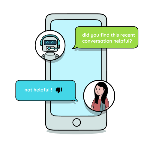 Illustration of a chatbot interaction on a smartphone, showcasing the need for culturally adaptive AI to enhance user experience worldwide