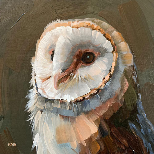 Owl Painting by Rachel Altschuler