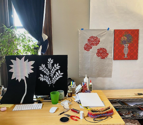 From preliminary silhouettes to more complex textile collages, Jeffrey Augustine Songco shows us his process of making art.