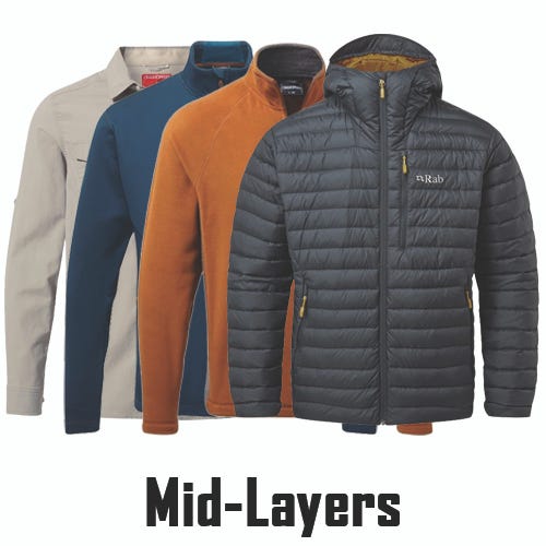 Midlayers for sun protection and additional warmth