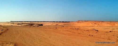 World's longest train turning around