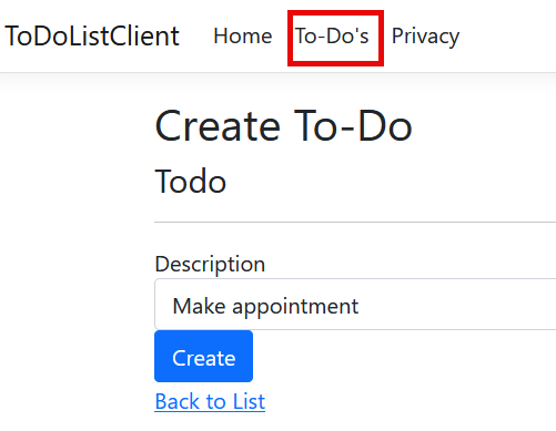 Image showing creating a ToDo