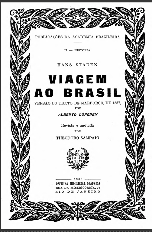 Capa do livro Viagem ao Brasil de Hans Staden