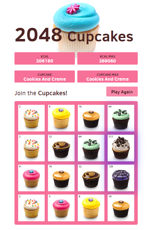 2048 Cupcakes Game at yoosfuhl.com