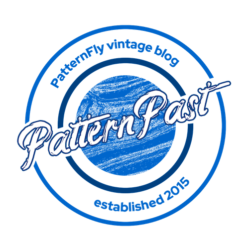 The PatternPast visual logo. It reads “PatternFly vintage blog, established 2015.