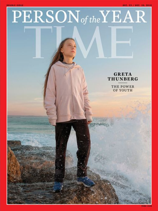 Greta Thunberg in the cover of Time Magazine