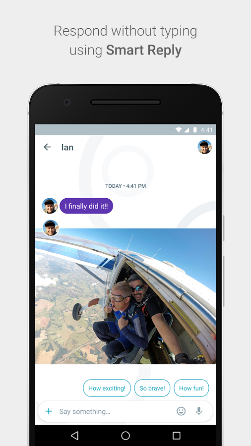 Google Allo comes up with ways for you to respond back to a recipient and lets you choose with a button