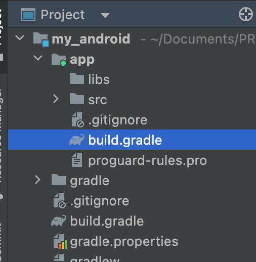 Image highlighting app level build.gradle file