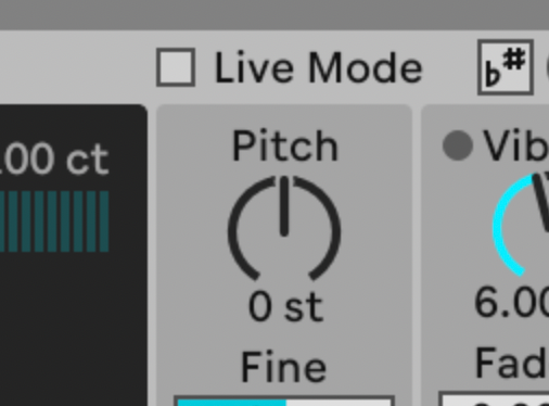 The “Live Mode” toggle box in Ableton Live 12.1’s Auto Shift device.