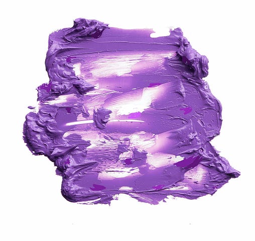 Purple Smudge of paint