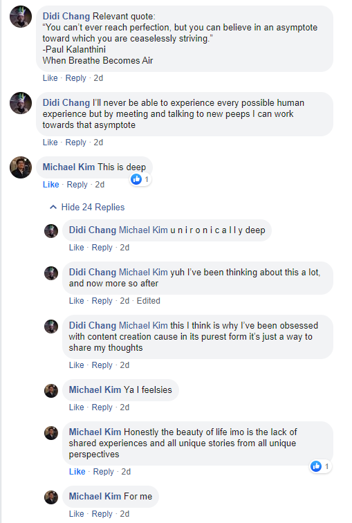 Comments on the FFacebook post