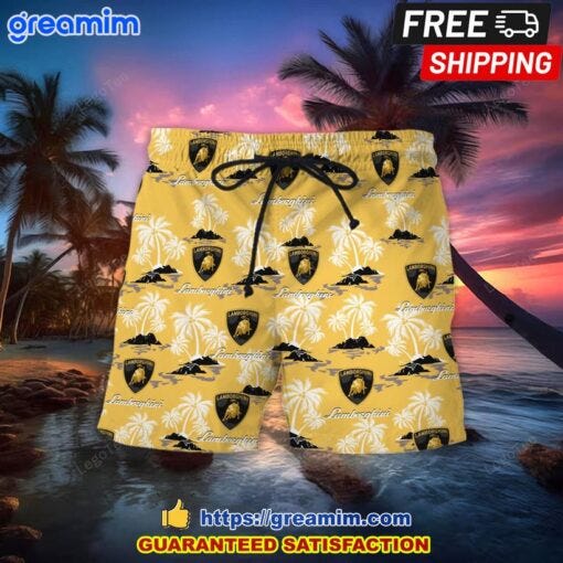 Lamborghini Tropical Coconut Beach Short