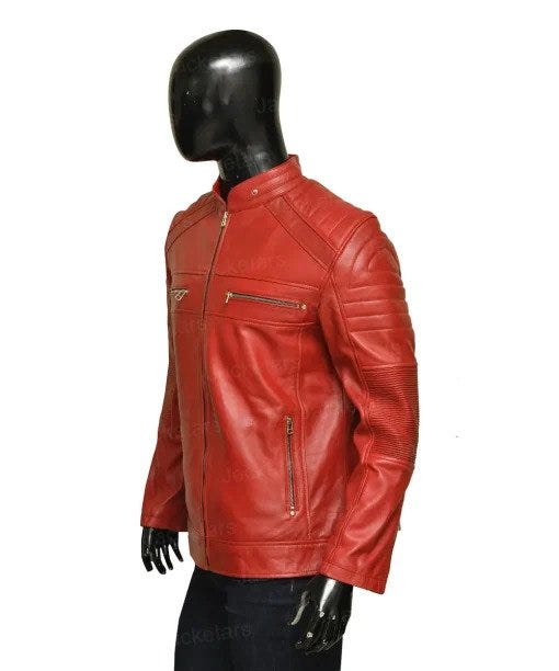 Red Leather Jacket Mens