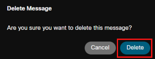 How to delete a message on Webex