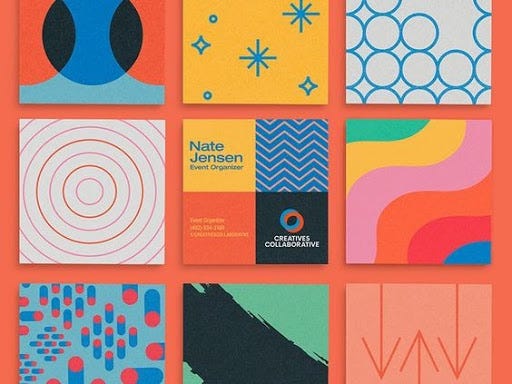 Branding with different geometric shapes