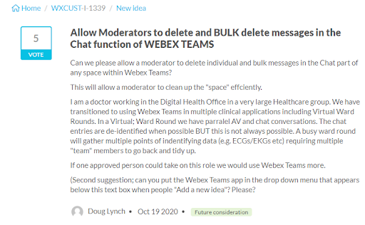 How to delete multiple messages on Webex