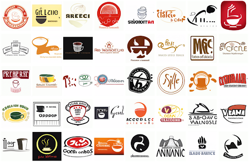 Results from our model with prompt ‘A logo of a coffee shop featuring a coffee cup’