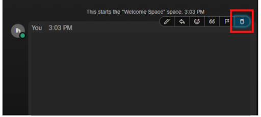 How to delete a message on Webex