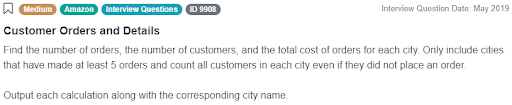 SQL aggregate function interview question