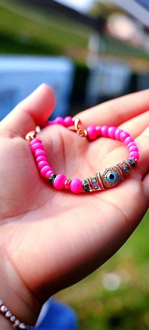 Pink Evil Eye Bracelet